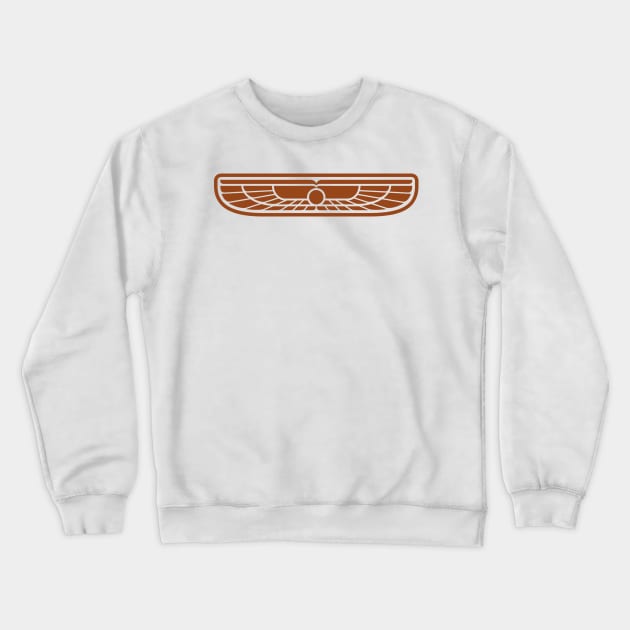 Brown Winged Sun Logo Crewneck Sweatshirt by Studio Yutani